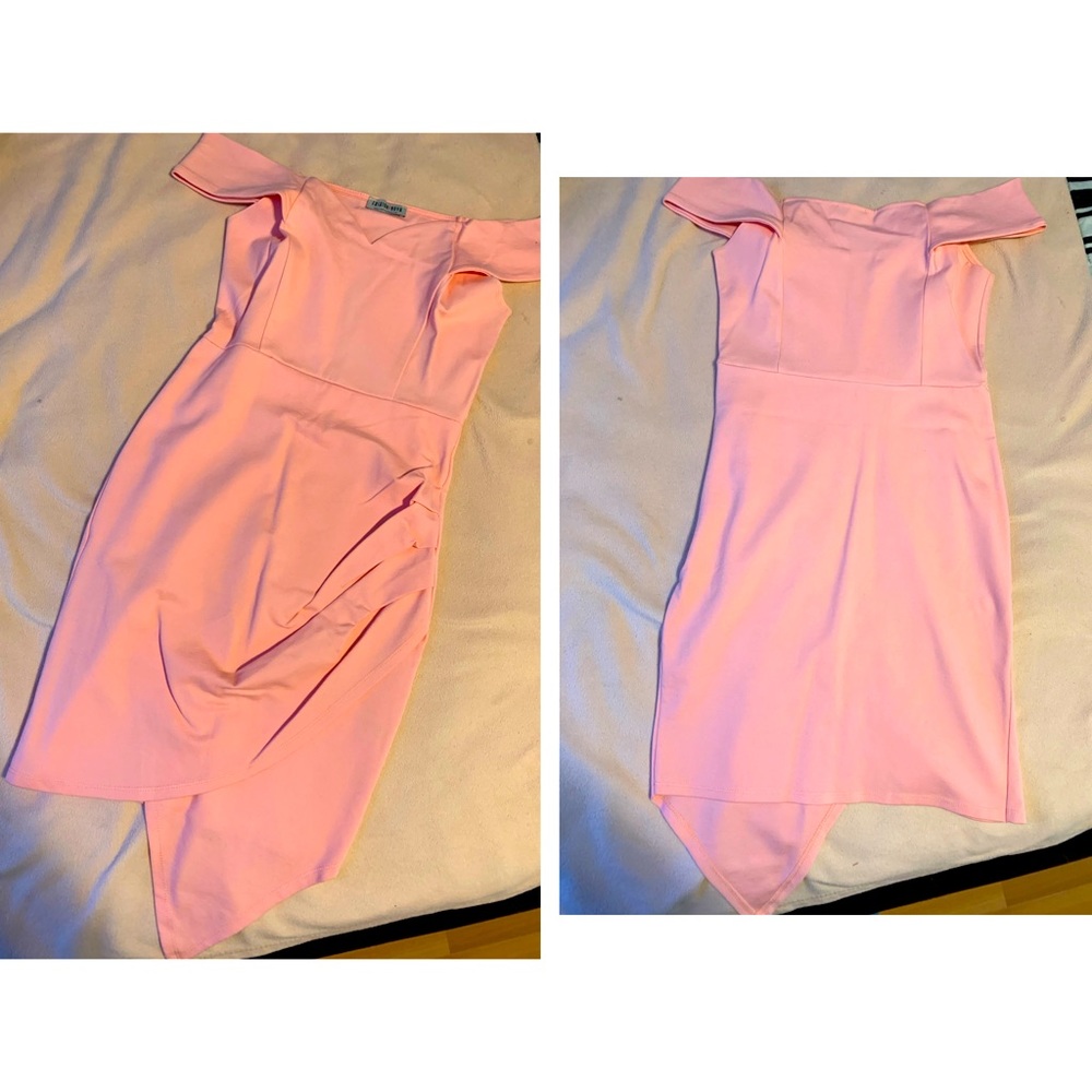 Pink, off-shoulder dress. Sz M/Lg